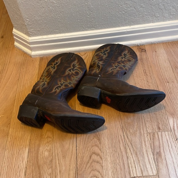 Justin Men’s Stampede Leather Cowboy Boots sz 12D - Picture 4 of 10